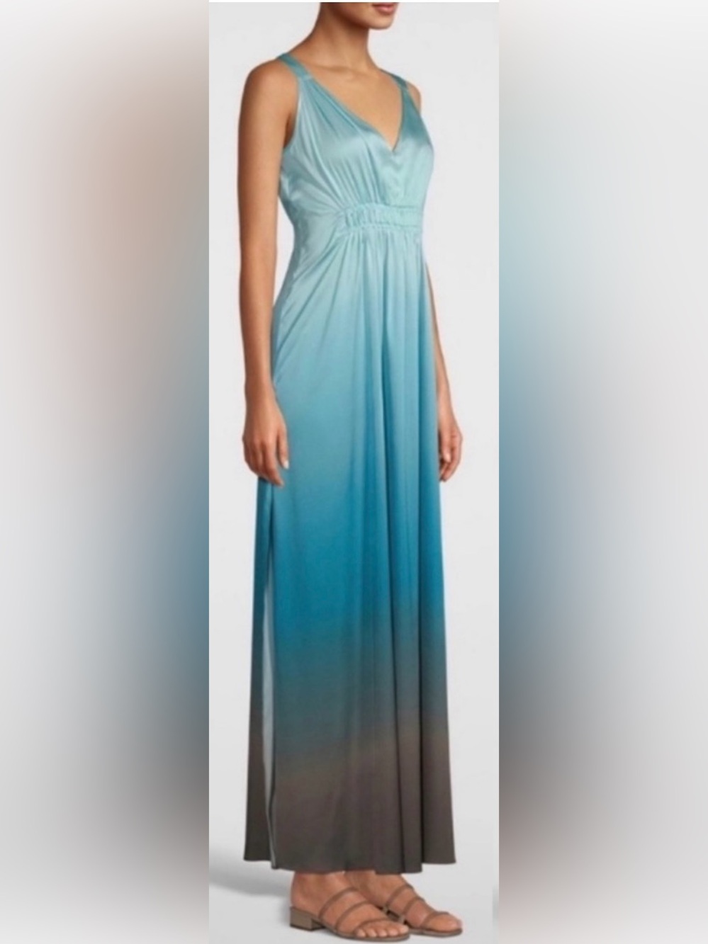 White House Black Market Satin Ombre Maxi dress size small - Picture 2 of 3